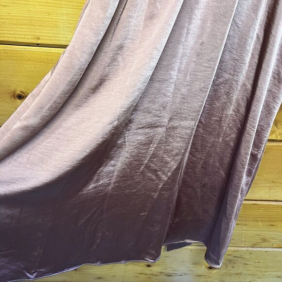 $139 Anne Klein NEW Washed Satin Rose Anise V Neck Tie Midi Dress Size 8 - Picture 5 of 8